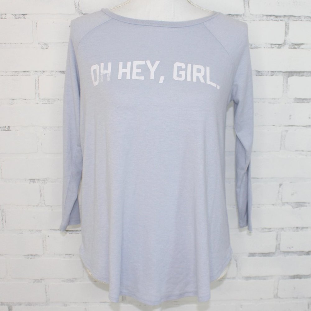 American Eagle Oh Hey, Girl Long Sleeve Shirt NWT